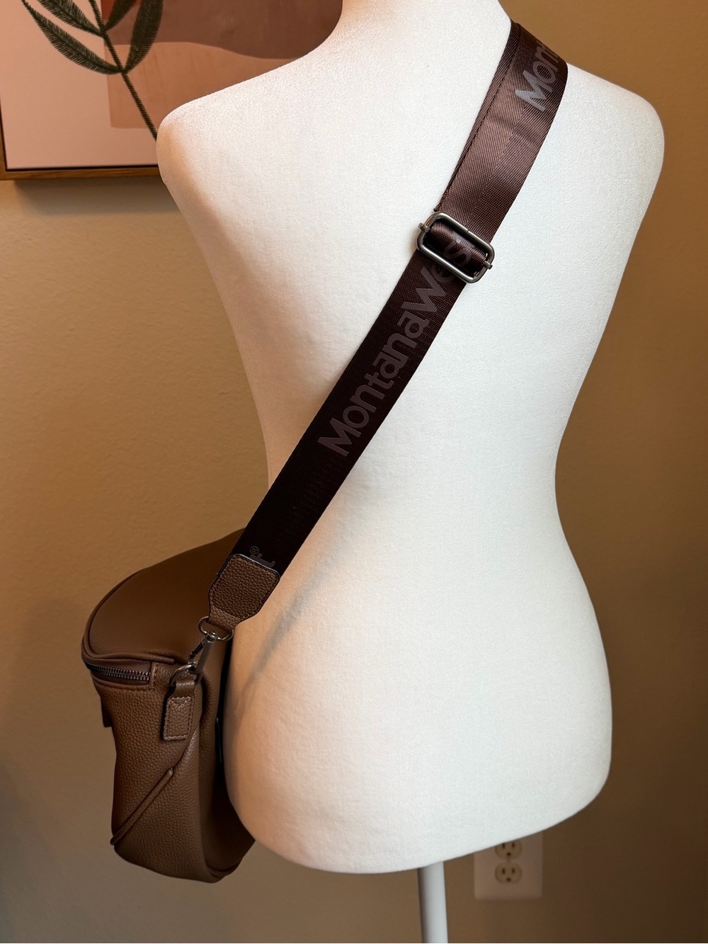 🤎Montana West Leather Brown Crossbody Bag. Like new/ NWOT - Picture 6 of 15